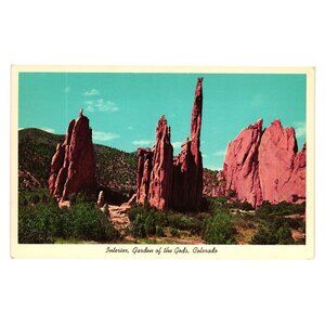 Vintage Postcard Interior Garden Of The Gods Colorado Roadside Attraction Rock